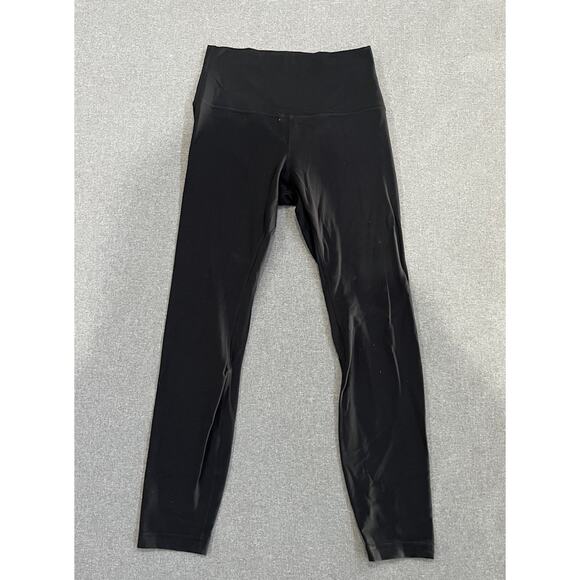Lululemon Womens Black Elastic Waist Activewear Ankle Leggings Size 6 - Picture 1 of 6